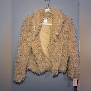 Little Lass Faux Fur Coat, NWT, size large